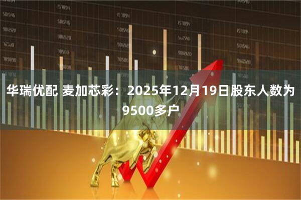 华瑞优配 麦加芯彩：2025年12月19日股东人数为9500多户